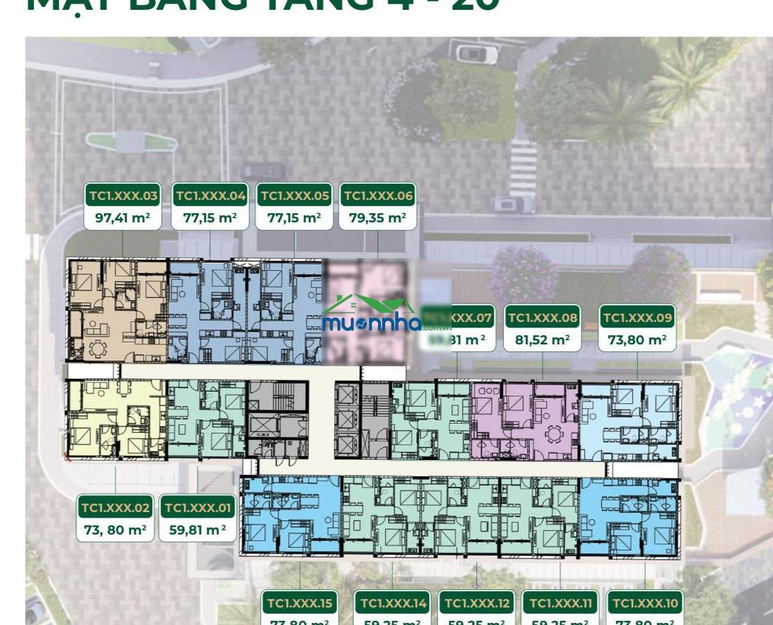 3 tỷ 9x 60m² 2pn 1wc bancol hoàng hôn, trellia cove mua trực tiếp cđt nam long ck 14%