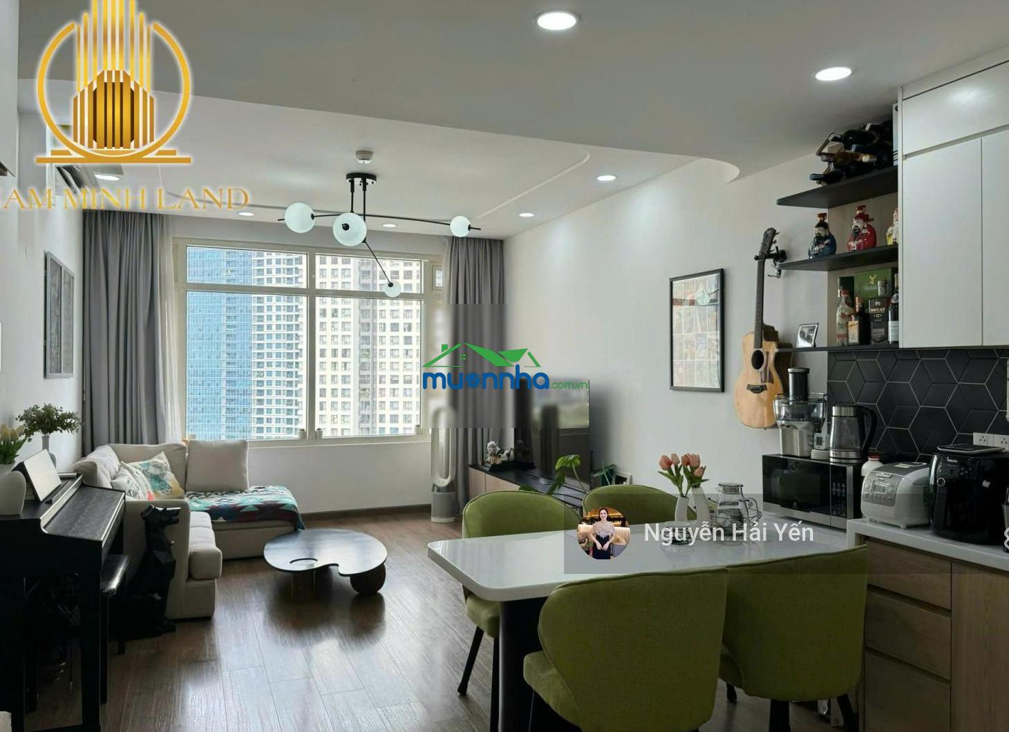Hải yến nam minh land - cho thuê căn hộ saigon pearl 2 phòng ngủ, tầng cao, view trực diện sông đẹp
