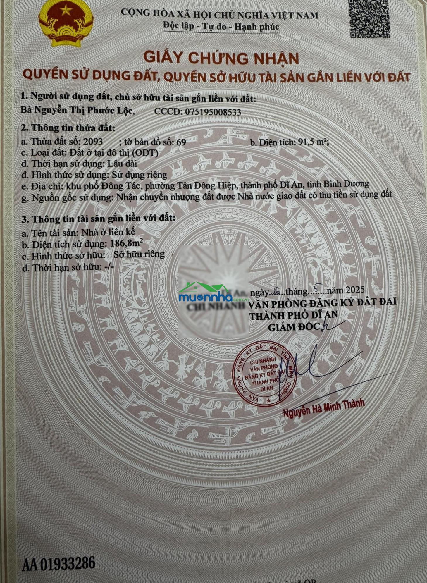 Chính chủ bán nhà 3 tầng trung tâm dĩ an, khu dân cư đông hưng residences - 3