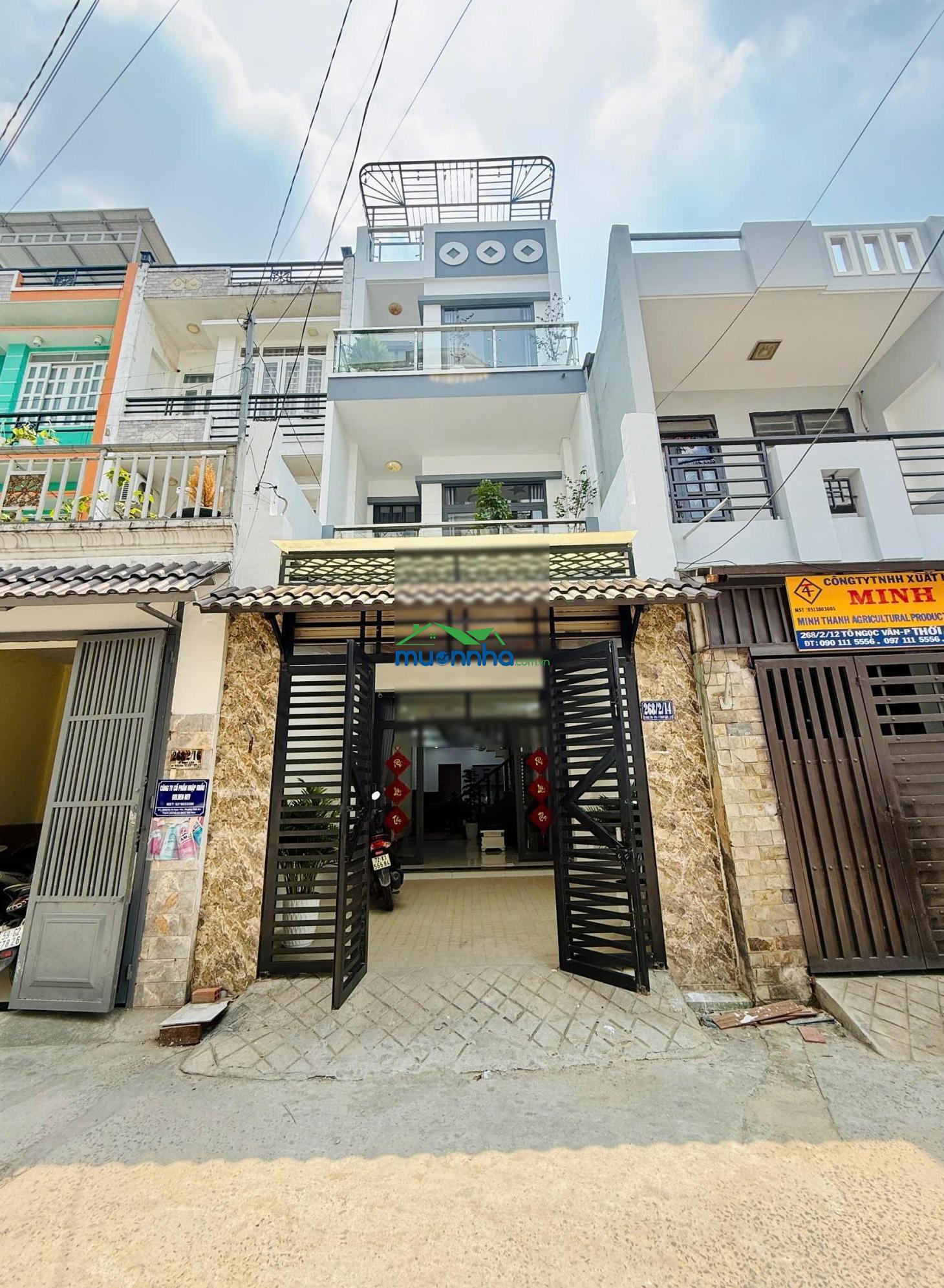 Nhà 2 lầu. 4m x 19m -hẻm 8m vào 1 trục tô ngọc vân - gần ngã tư ga - giáp thống nhất gò vấp. vip
