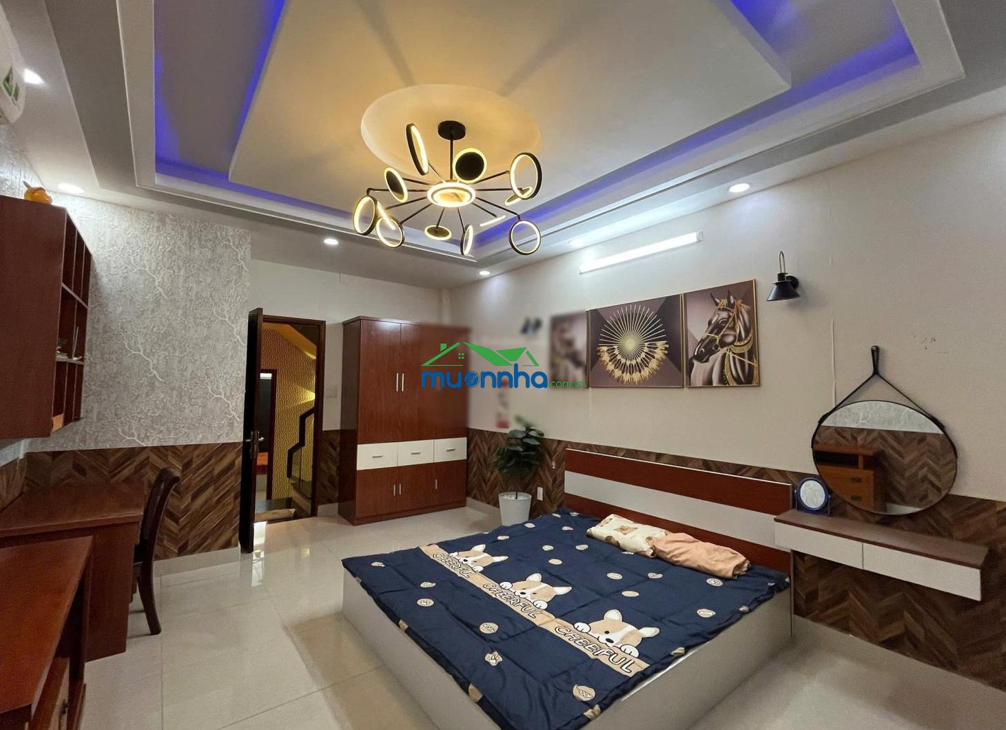 Nhà đẹp 4 tầng dt 4x16m vuông vức, không lộ giới - hxh 8m thông 1 trục quang trung - 8,7 tỷ - 4