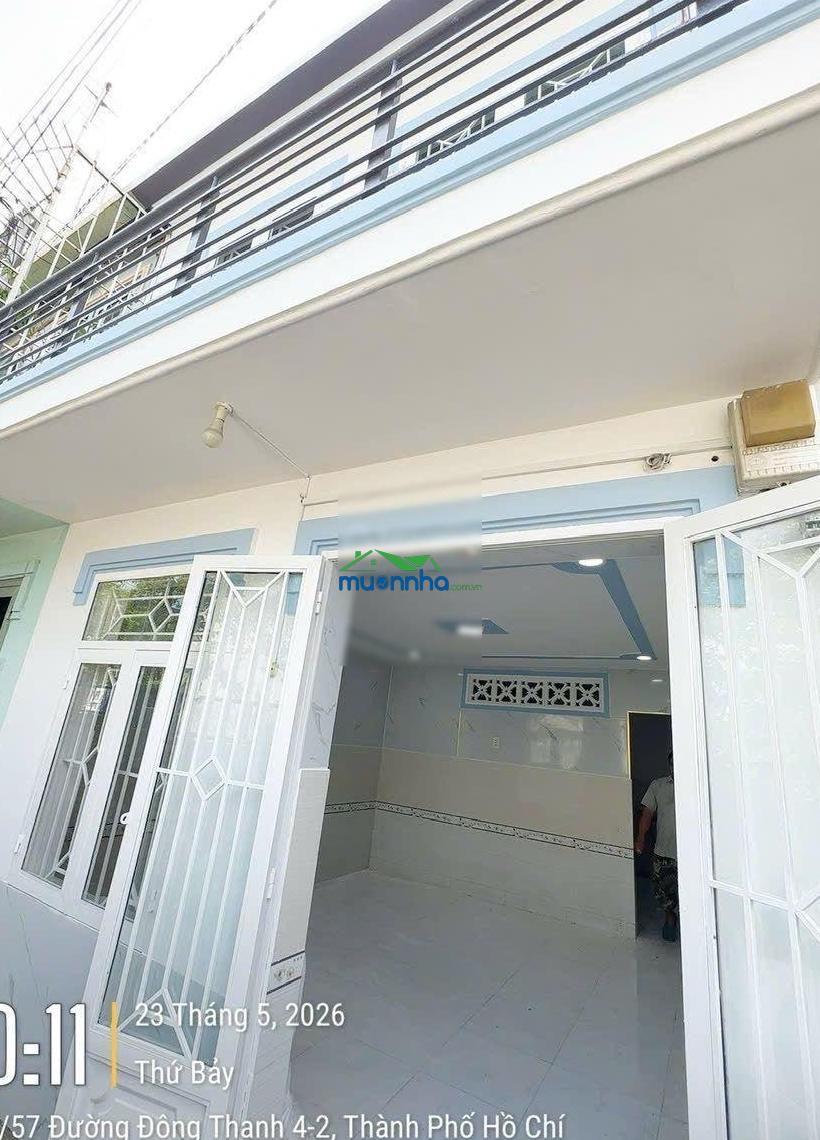 Nhà sc dt 4x9m đúc trệt 1 lầu 2pn 2wc pk rộng, đông thạnh 4-2 hm hcm gần chợ trường học, 1,2tỷ - 4