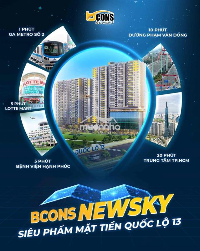 🏙️ Bcons newsky - ql13 - metro số 2 - 3pn~3wc - 99m² - thuận an 🌟