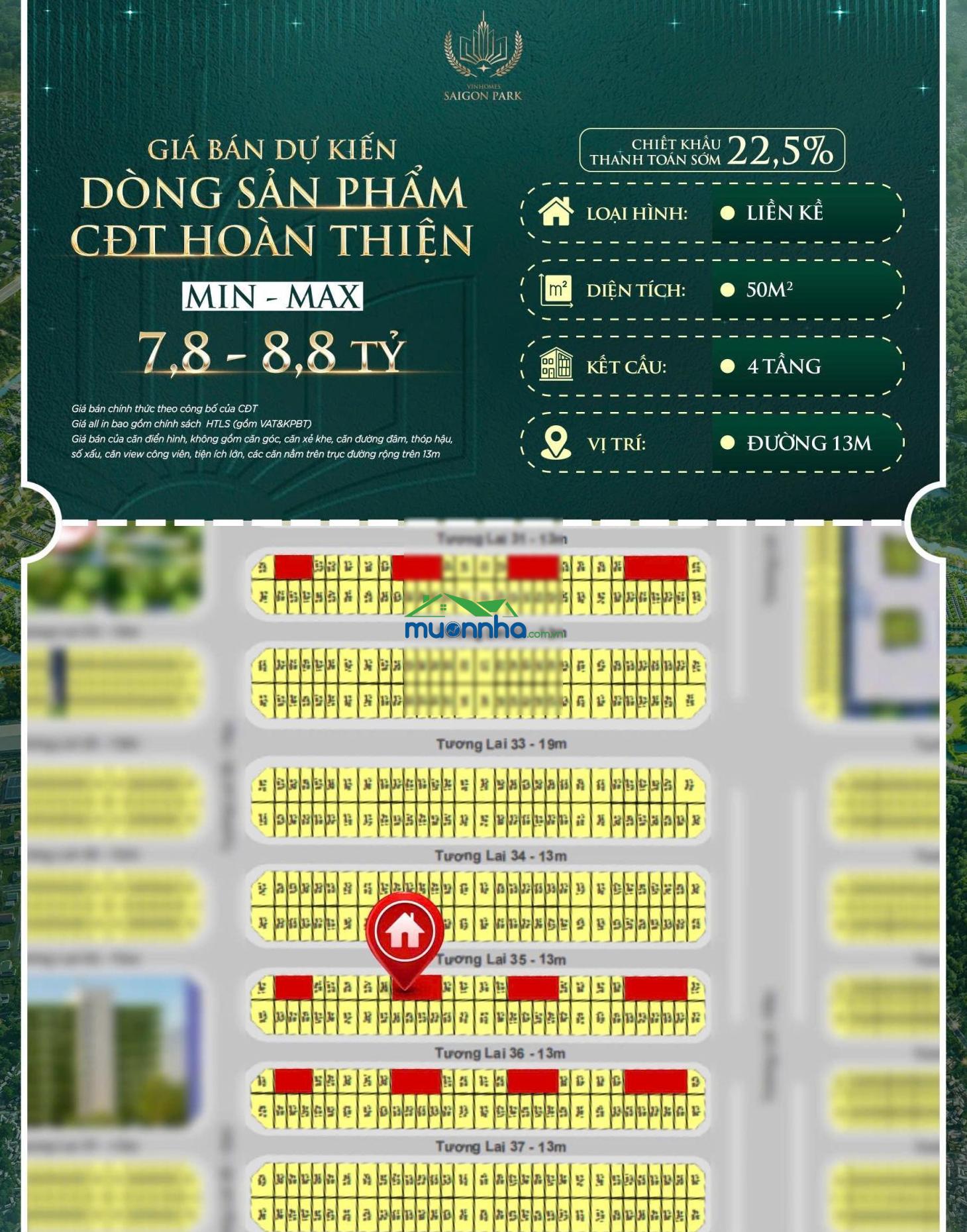 Bán nhà phố vinhomes saigon park - hóc môn, 50m², chỉ từ 4 tỷ - 3