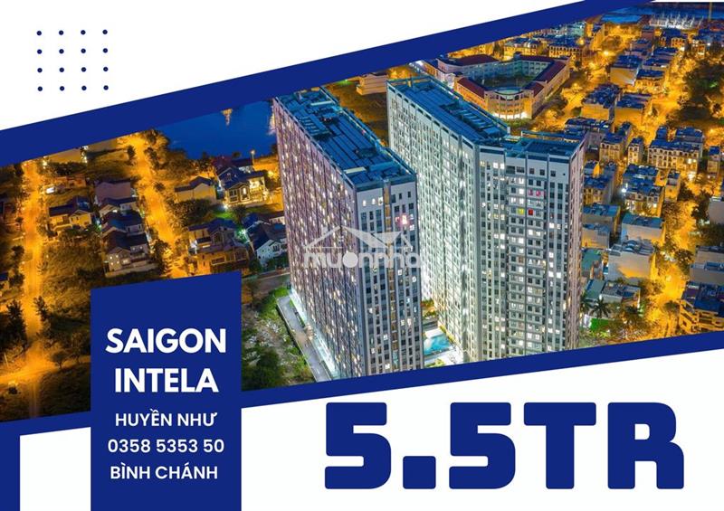 Saigon intela -2pn 2wc - giá 5.5tr - tháng đầu 5tr