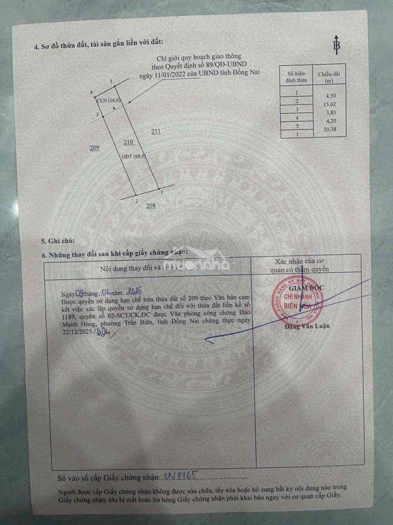 Đất shr hẻm ô tô 1555 bùi hữu nghĩa dt 85,5m tc 69,5m - 4