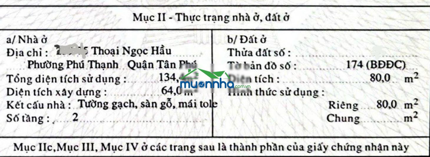 Hxh 7m thông 80m (4x20) 3 tầng btct, gần lũy bán bích & thoại ngọc hầu hơn 8 tỷ tl - 2