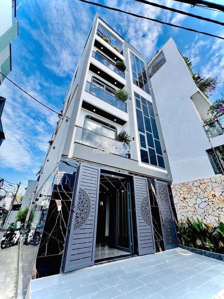 Villa mini ngang 6m 4 tầng căn góc có thang máy lê văn khương