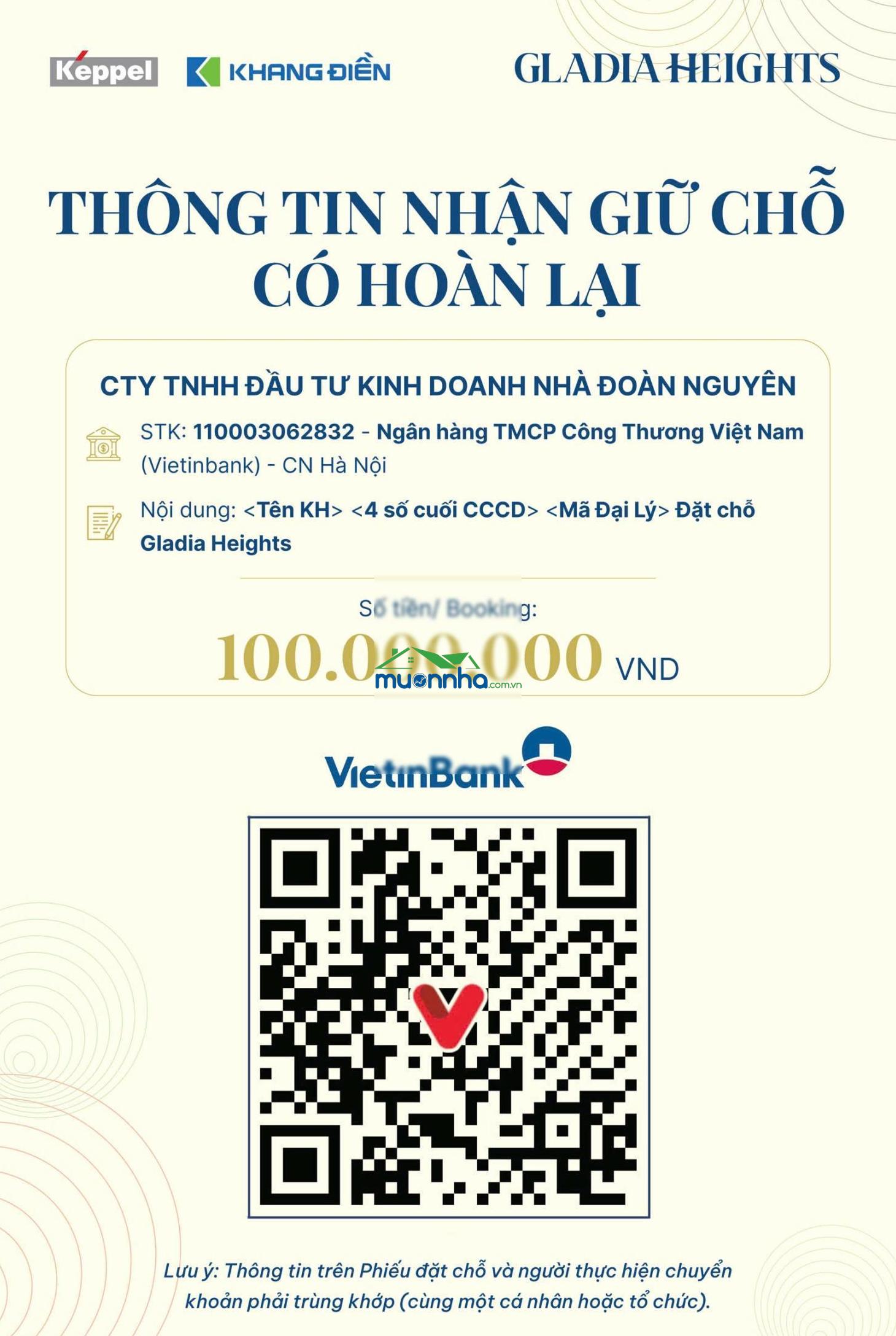 Chính thức mở bán căn hộ gladia heights khang điền quận 2, giỏ hàng riêng f1.