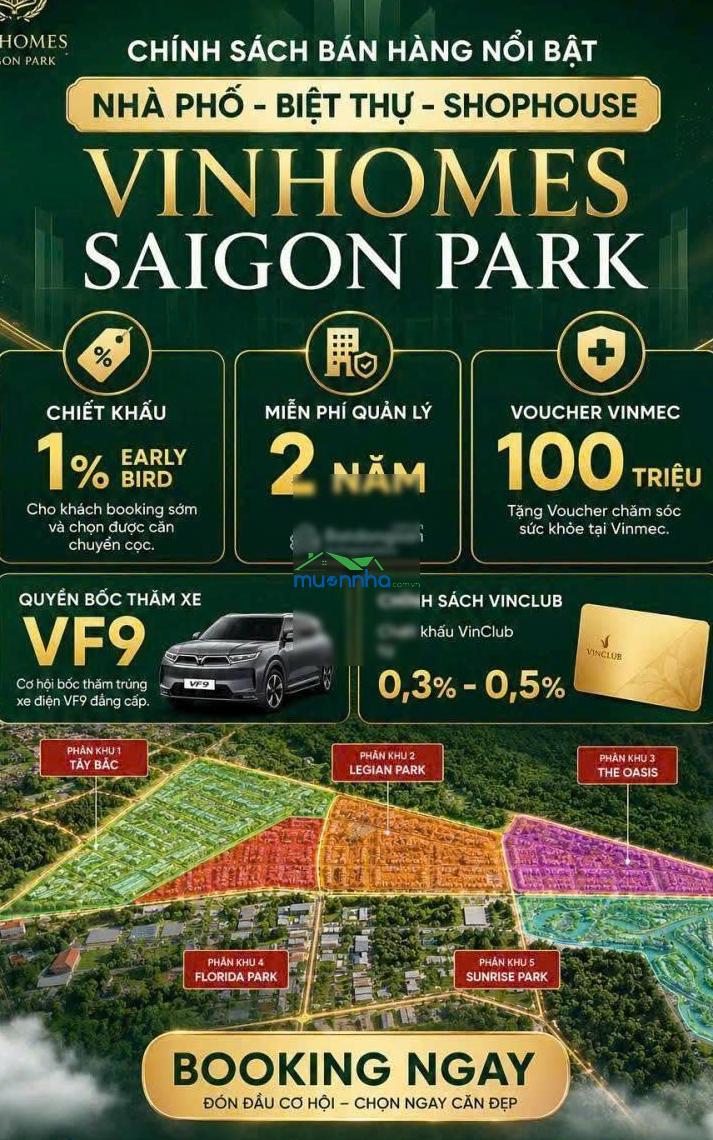 Bán nhà phố tại vinhomes saigon park hóc môn 60m2, view đẹp, giá tốt trực tiếp từ cdt