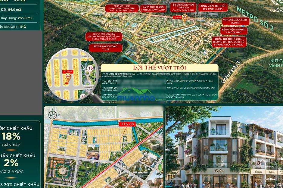 Nhà phố kế góc tl6, mặt tiền đường 23m, ngang 5m, 84m2, vị trí đầu khu, lh 0931 798 *** - 2