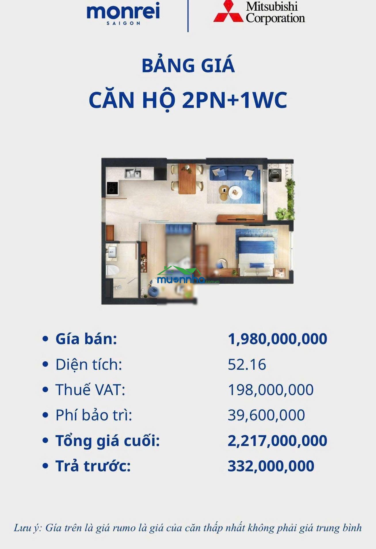 Chỉ với 15% - căn hot a3 - 1x03 khoảng 300tr - khđmb, quỹ căn dự án monrei sài gòn - 4