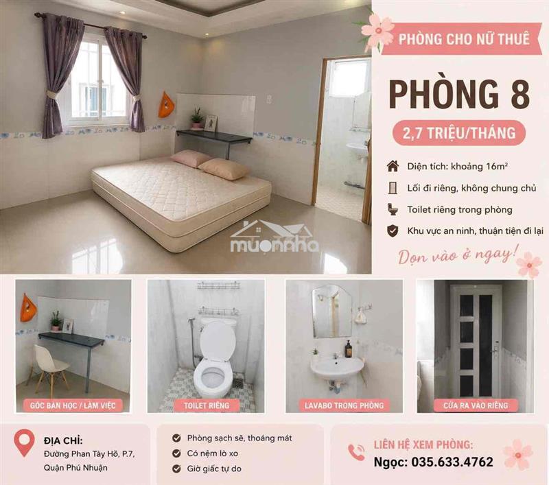 🏡 Cho thuê phòng trọ – tìm 1 bạn nữ ở - phòng trống không nội thất