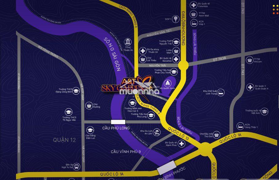 Cho thuê ch 2pn a&t sky garden – mới ban giao t7 – chỉ từ 6.5 tr/tháng - 3