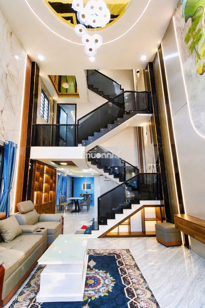 Nhà 3 lầu 1 lửng gốc 2 mặt tiền hẻm 91 ngô chí quốc full nội thất