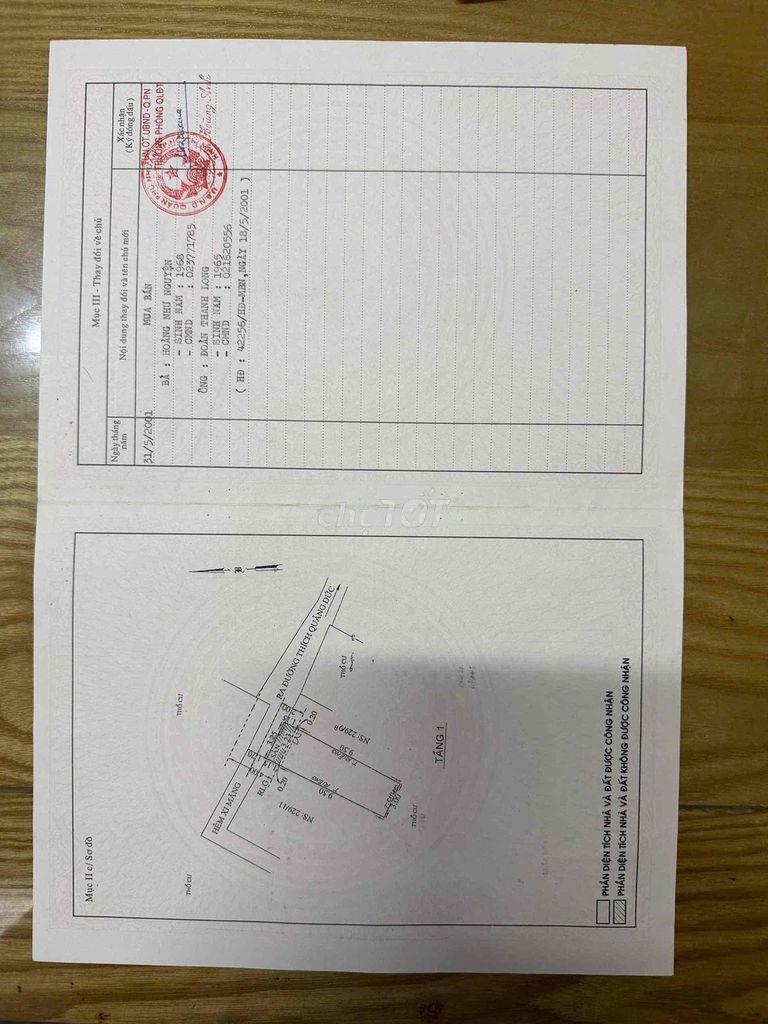Hẻm 3 gác , cách hxt 15m, đc: 120/29/1a4 thích quảng đức, p. đức nhuan