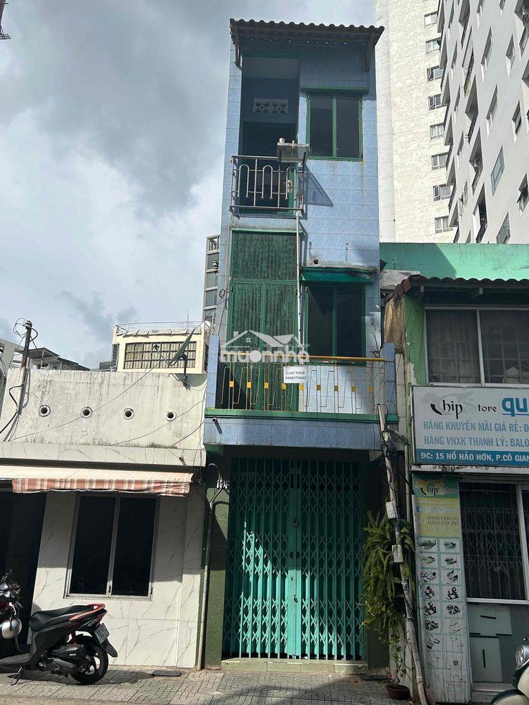 Cho thuê nhà nguyên căn mặt tiền 13f hồ hảo hớn, phường cầu ông lãnh,