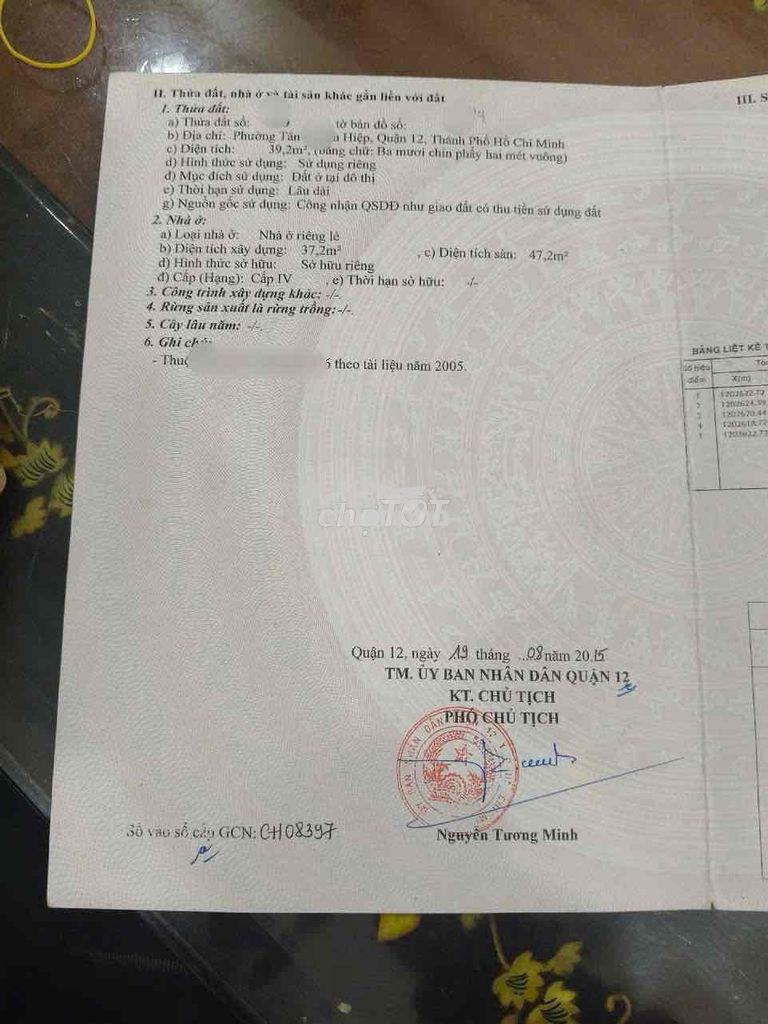 Ngay mặt tiền thông đối diện hiệp thành city- 4x10- 2pn - hơn 2 tỷ