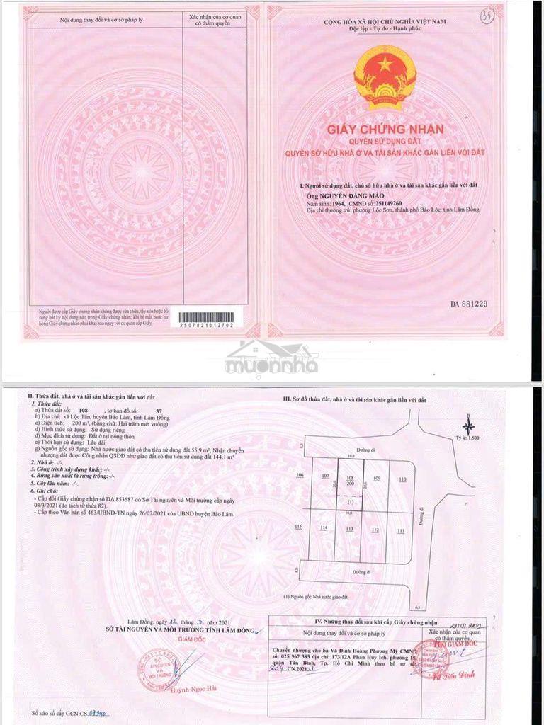Bán đất bảo lộc - 2
