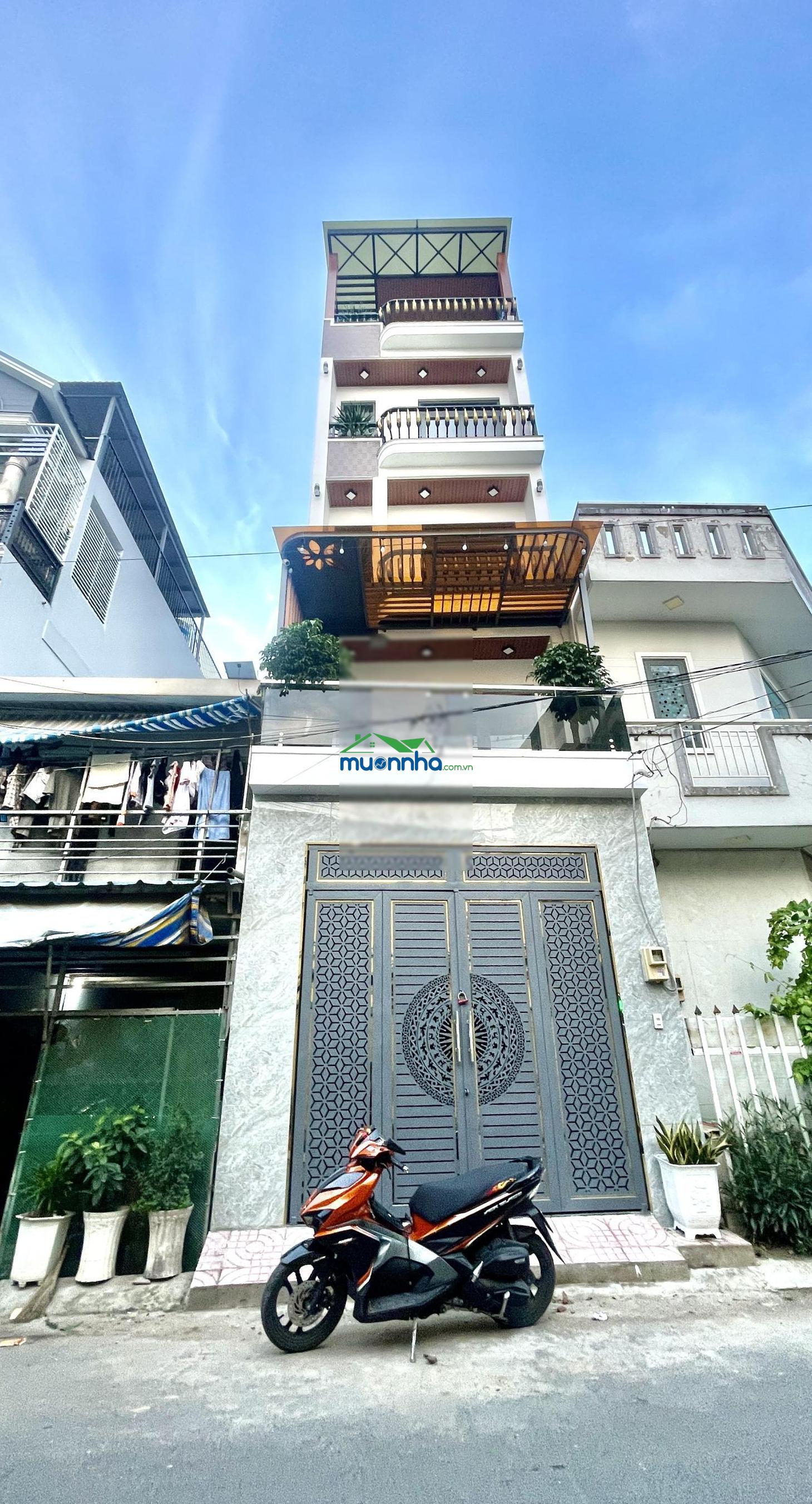 Nhà mới 5 tầng - hẻm 8m - full nội thất - hương lộ 2 - tây lân - 4
