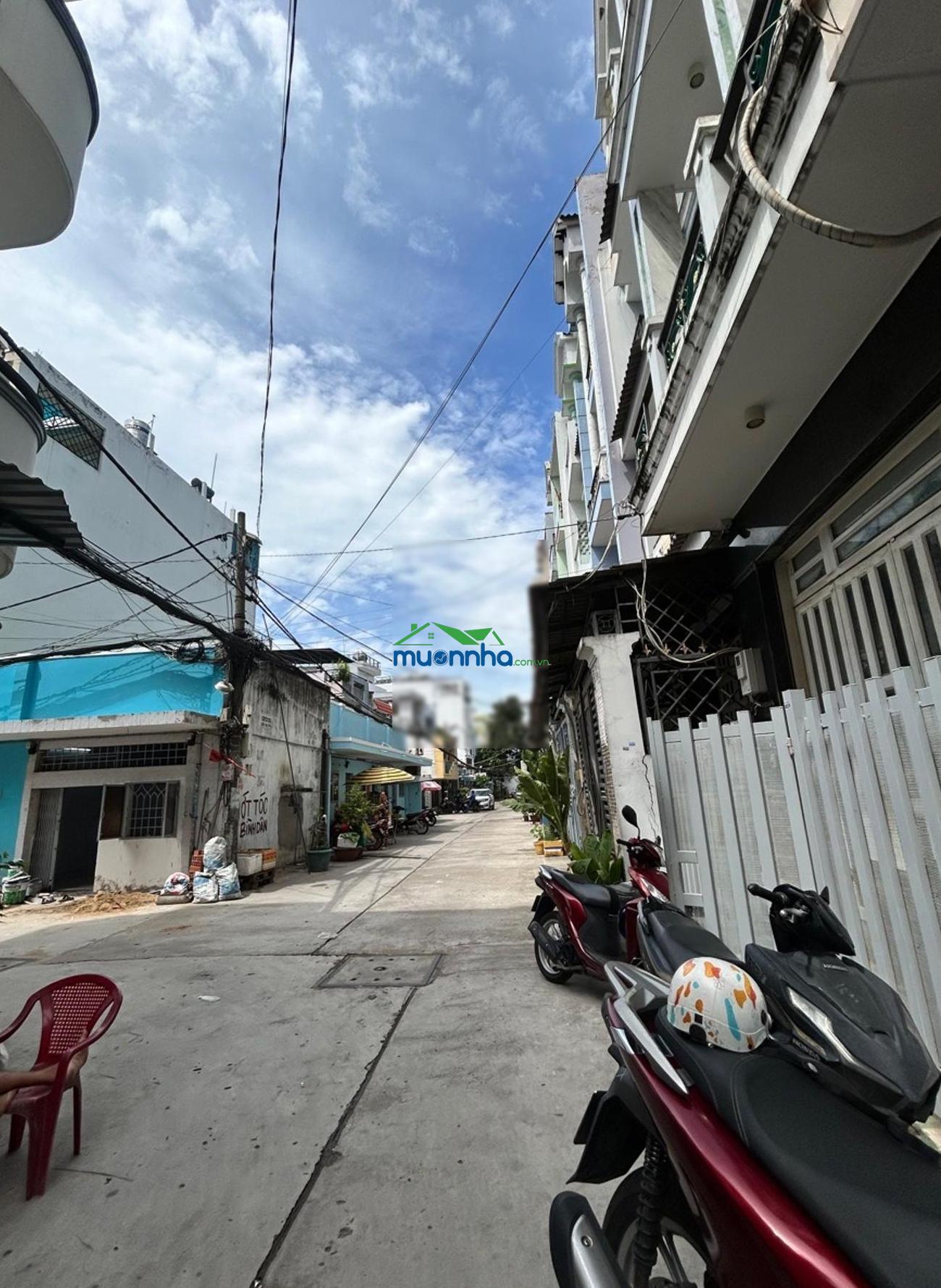 Nhà 4 tầng. 4x15m. 5 tỷ hơn. hẻm xe hơi. bình phú. hậu giang. nguyễn văn luông. p. phú lâm. quận 6.