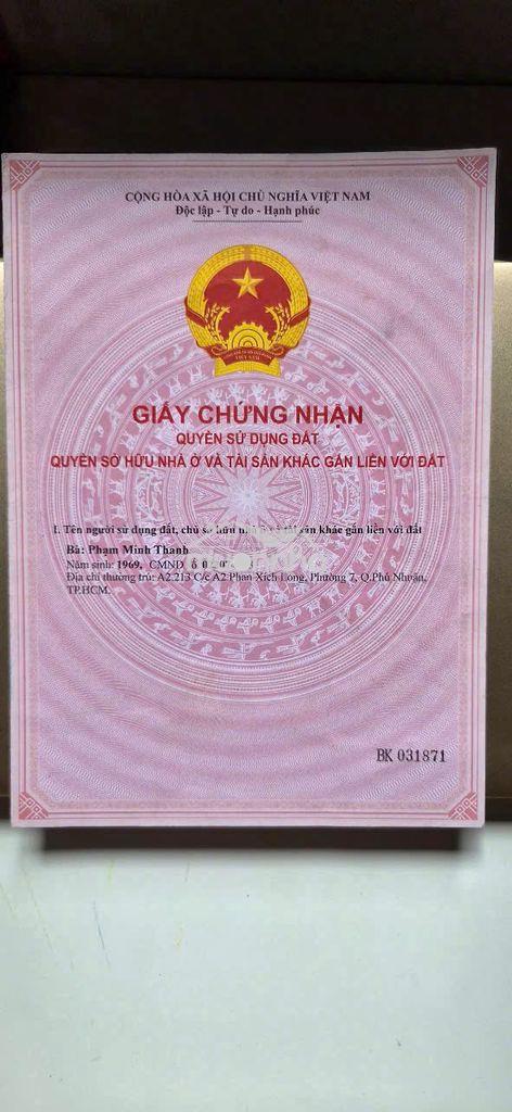 Bán nhà hẻm có sổ hồng riêng trung tâm phú nhuận phan xích long