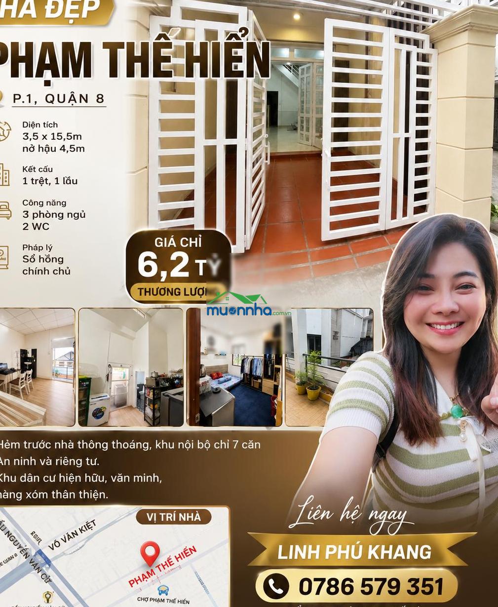 Nhà phạm thế hiển phường 1, quận 8 | 54m | 3 pn | chỉ 6,2 tỷ bạn đang tìm một căn nhà ở khu
