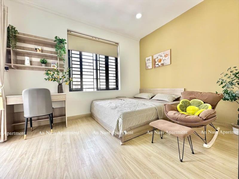 Căn hộ cho thuê ban công lớn, máy giặt riêng tại lê trực, gần phan đăng lưu & chợ bà chiểu