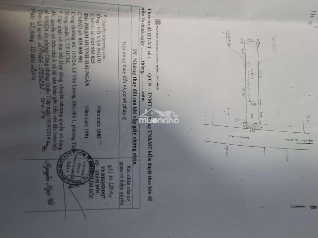Bán nhà  hẻm xh  180 đường bùi văn ba q7.dts24m, 1lau,giá:830trieu - 3