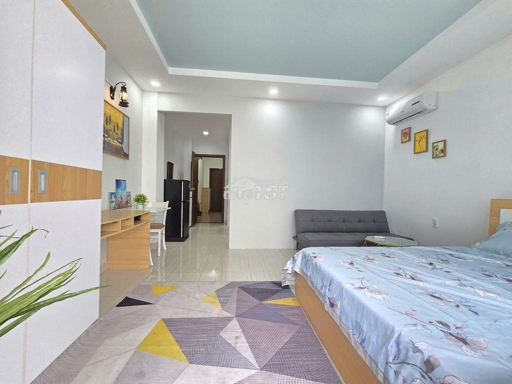 Cho thuê chdv 1pn quận 1, tách bếp, ban công,full nt, tháng máy, 10tr5 - 4