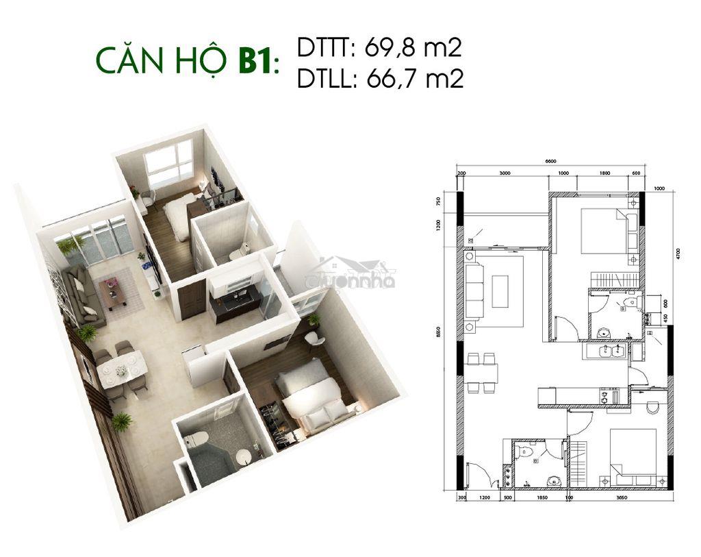 Chính chủ bán saigon skyview, 2 phòng ngủ, chênh 350 triệu - 3