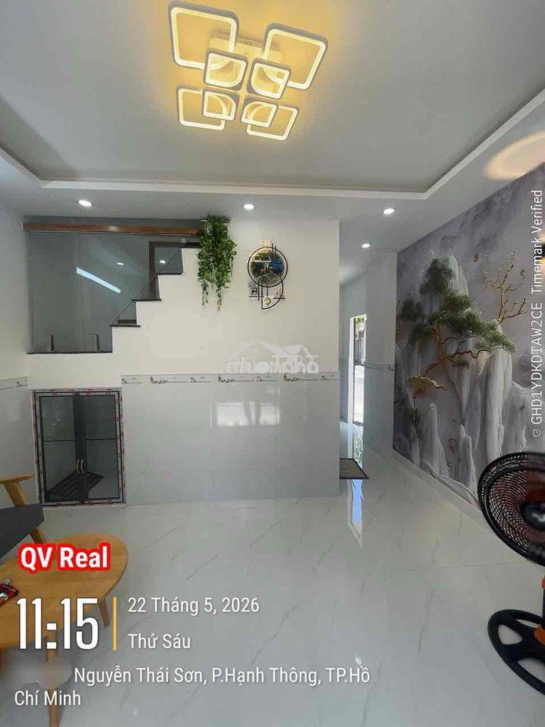 Nhà mới lô góc 2 mặt hxh thông - gần mt nguyễn thái sơn - 4x tỷ - 3