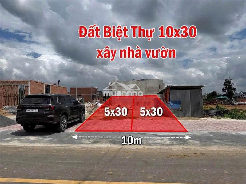 2 lô 10x30 lô xây biệt thự cự đẹp, đường nhựa 12m thông kdc hiện hữu