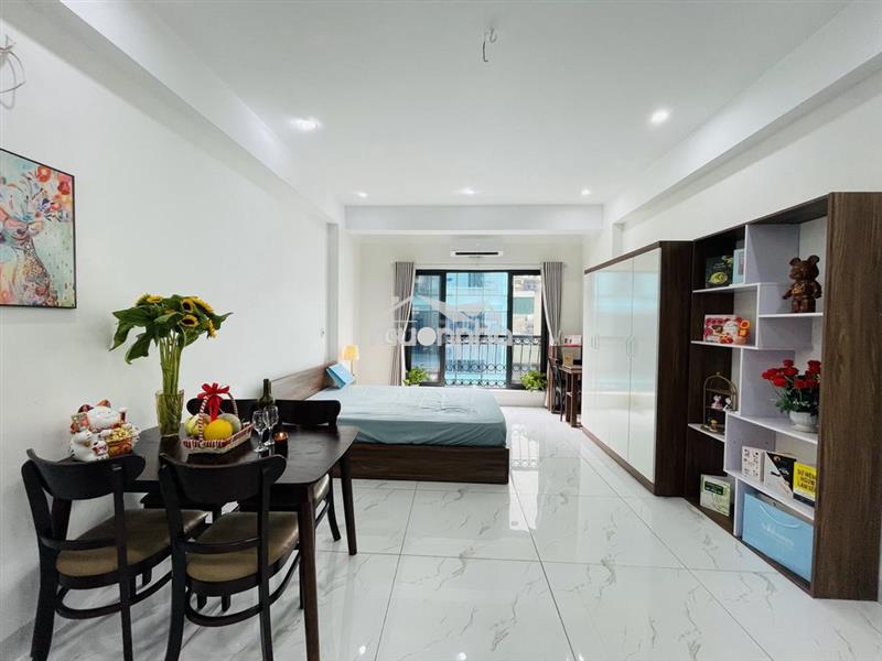 Cho thuê căn hộ studio, ban công siêu thoáng full nội thất vào ở luôn