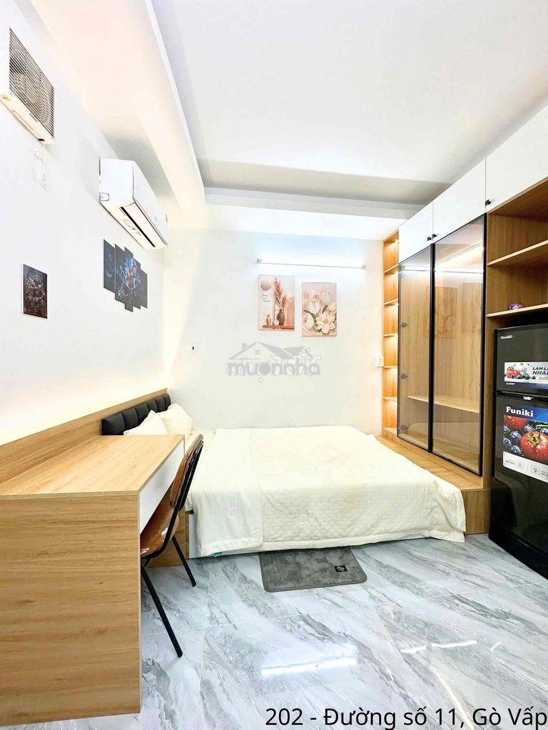 Căn hộ studio full nt  - gần cv làng hoa