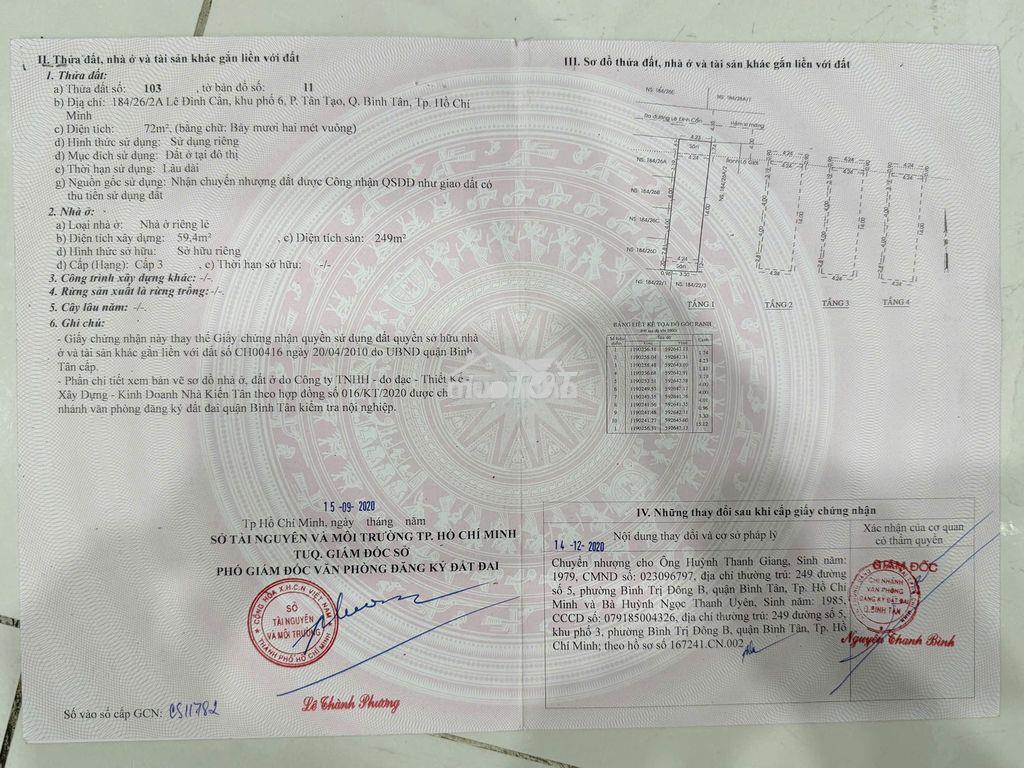 Chính chủ bán nhà hẻm 3 tầng, sổ hồng riêng - 2