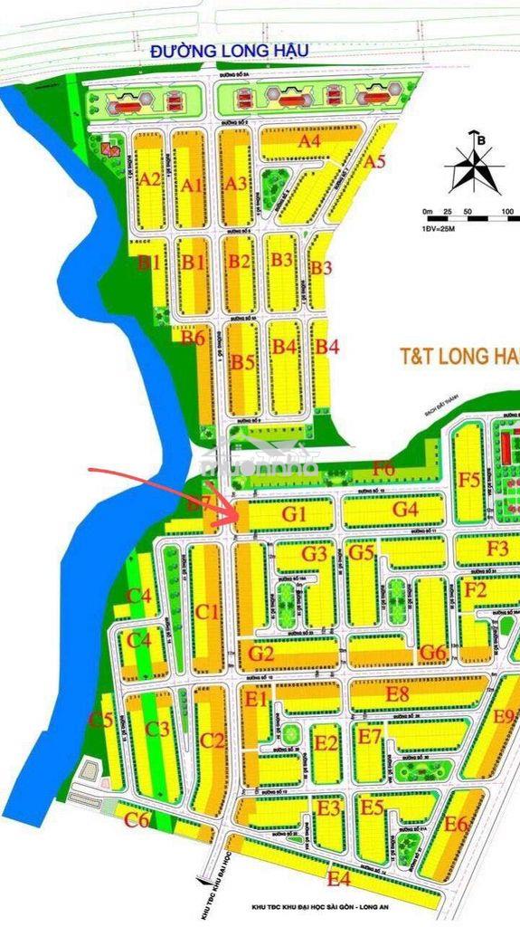 Đất mặt tiền đường số 1 dự án thái sơn t&t