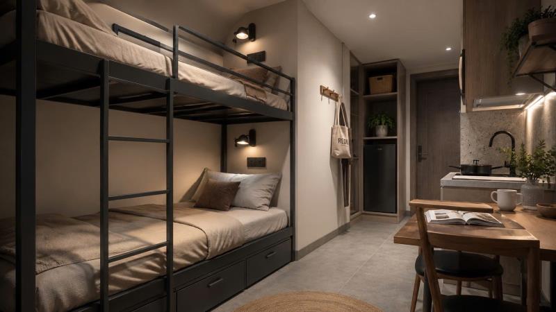Khai trương 70 phòng studio giường tầng, duplex ngay nơ trang long gần đại học văn lang, đại học hồng bàng, uef , hutech, điện biên phủ, phan đăng lưu
