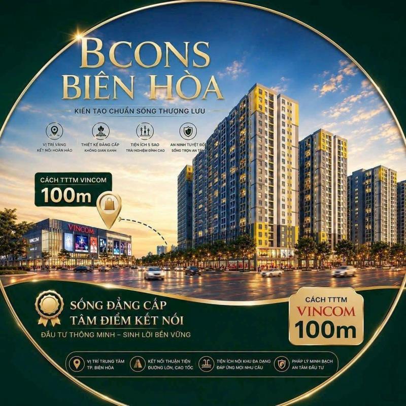 Căn hộ cao cấp liền kề vincom biên hòa - đường phan trung 