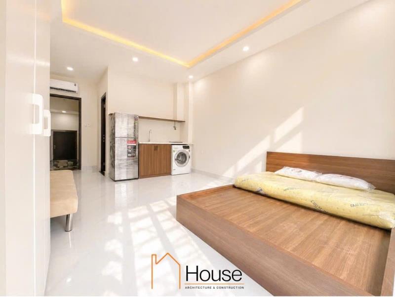 Căn hộ 1pn - ban công - full nội thất - máy giặt riêng - rộng rãi 45m2 - ngay ngã tư hàng xanh - ở 3 người 3 xe - 4