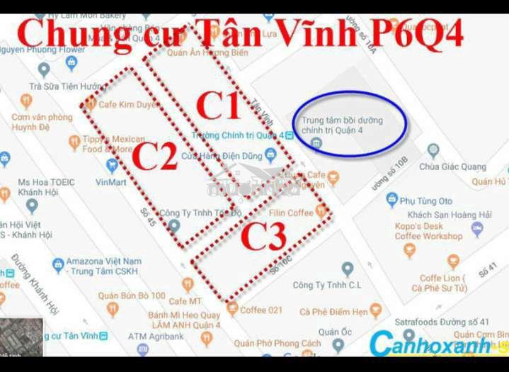 Cho thuê căn hộ chung cư lô c3 tân vĩnh , lầu 2 - 3