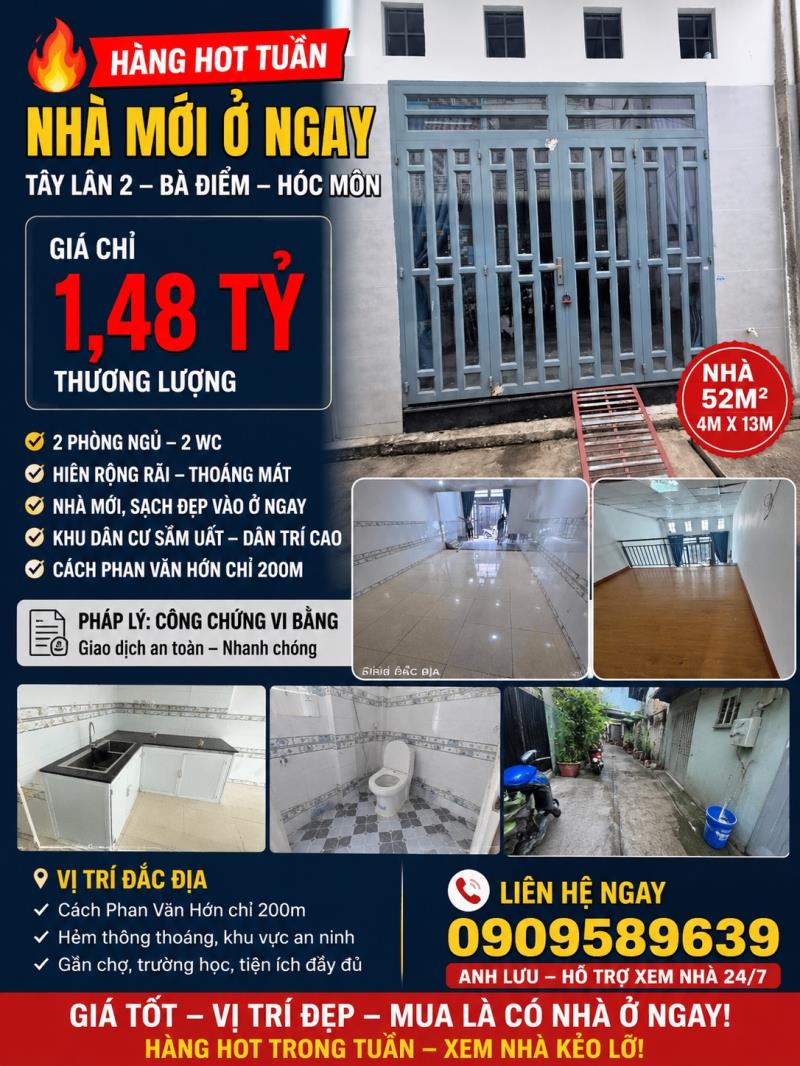 Hàng hot trong tuần – nhà 52m² giá 1,48 tỷ 