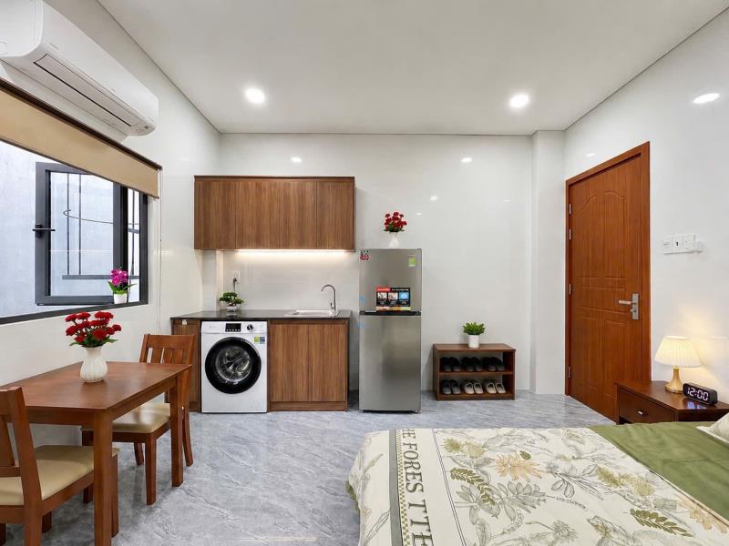 Studio tone gỗ, cửa sổ trời thoáng, ngay tân kỳ tân quý, full nội thất tiện nghi - 3