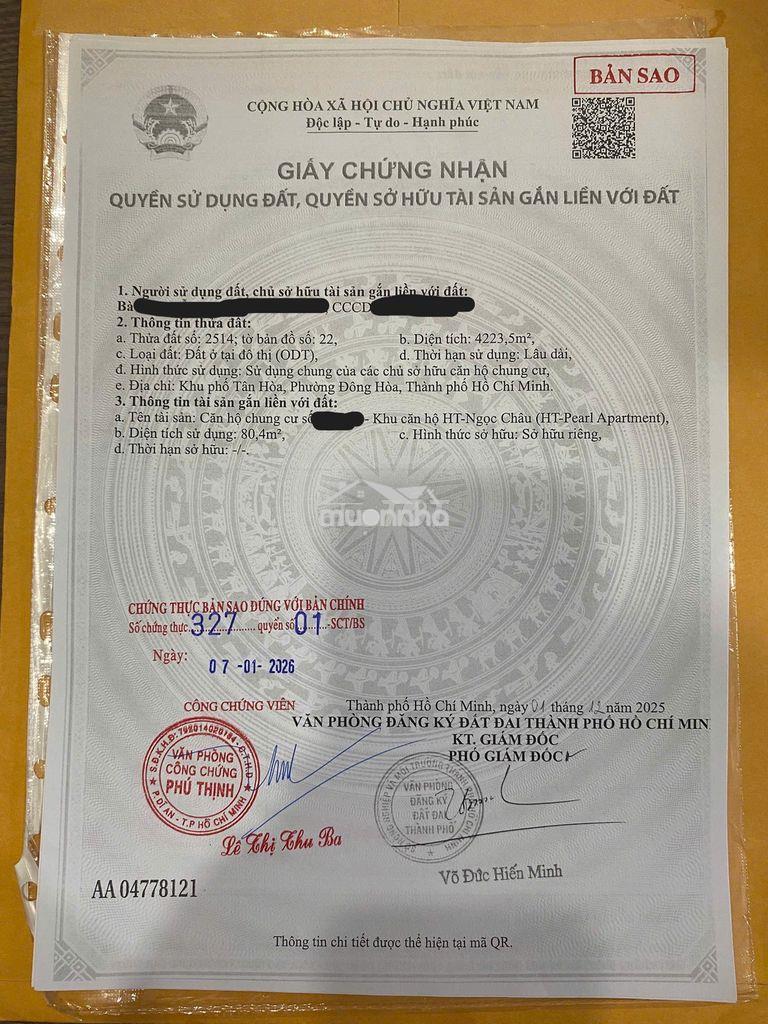 Cần chuyển nhượng 3 căn hộ khu vực làng đại học thủ đức
