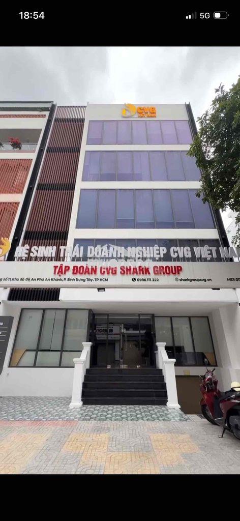 Chính chủ cho thuê sàn vp 162m giá 45tr ful nt có hầm q.2 an khánh ạ