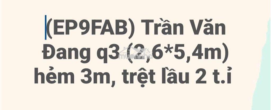 Giảm 400tr, nhà 3 tầng trần văn đang q3 hẻm 3m, bán 2 tỉ  - 4