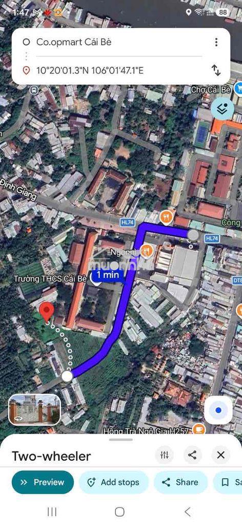 Kẹt tiền bán đất cách siêu thi 300 m
