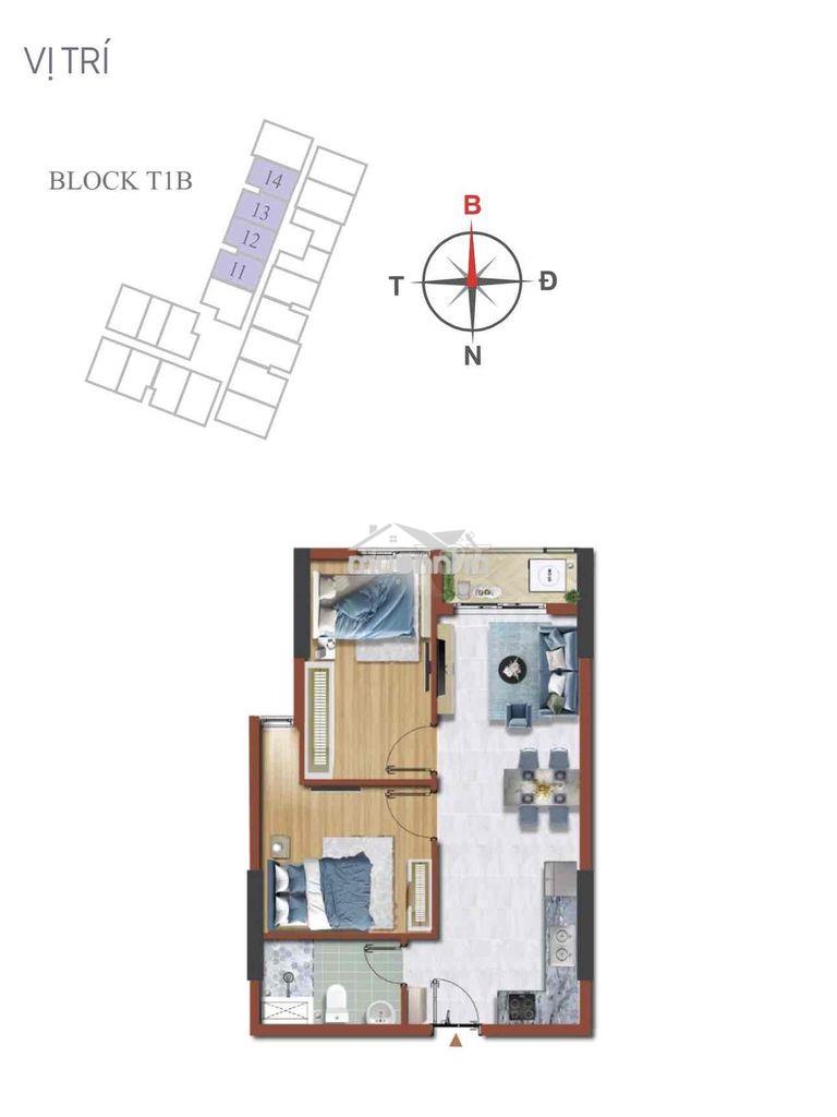 360tr nhận nhà ở ngay - mua trực tiếp cđt - view nội khu hồ bơi