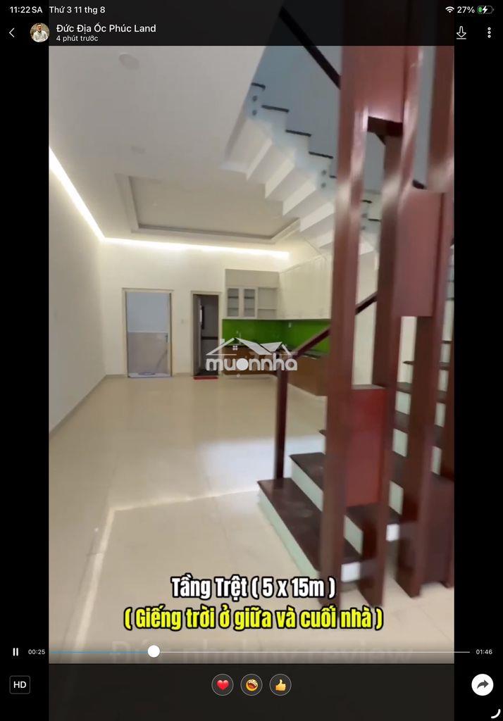 Cho thuê nhà khu vip đường trước nhà 10 m  : 5 x 16 m đúc 3 lầu - 2