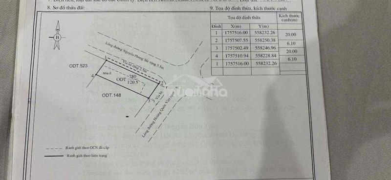 Bán 120m đất chính chủ. phường hội an tây ( tp đà nẵng )